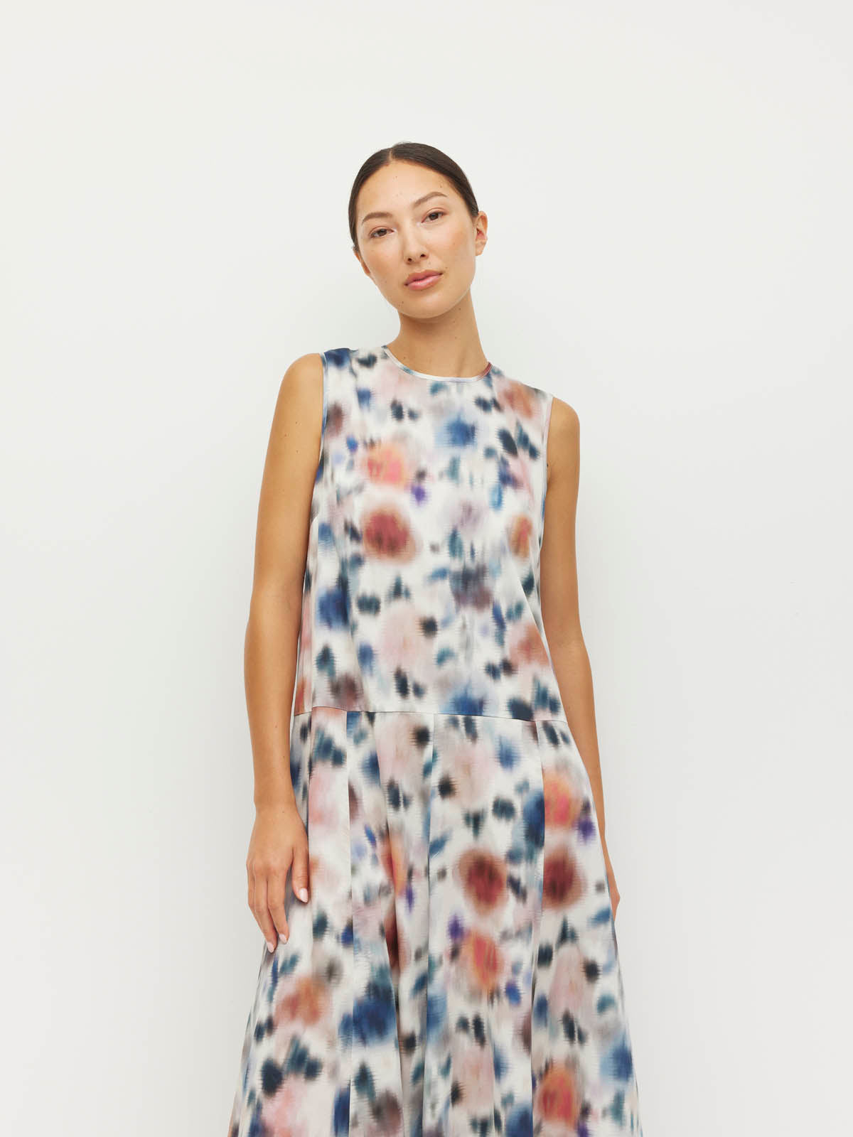 Juliette Hogam Symi Dress Rosette Haze Cotton - Morning Light