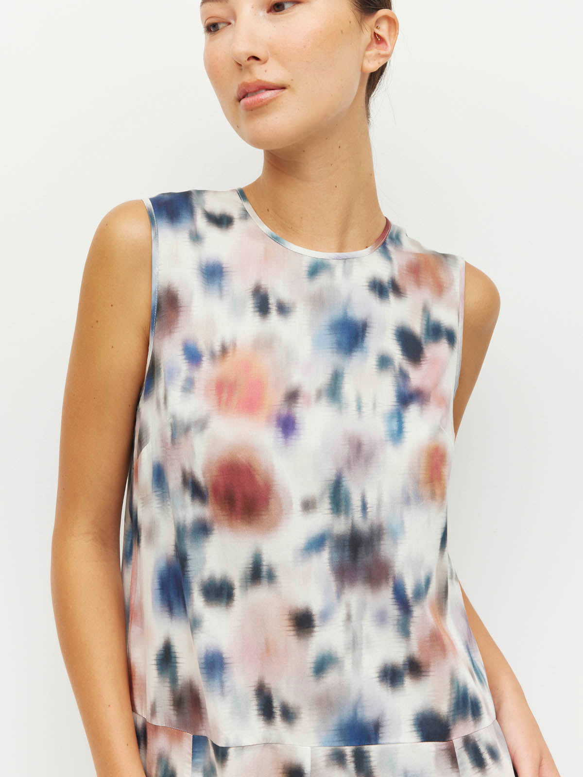 Juliette Hogam Symi Dress Rosette Haze Cotton - Morning Light