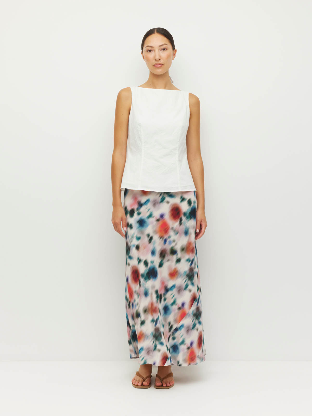 Juliette Hogan Em Skirt - Rosette Haze Silk CDC Morning Light